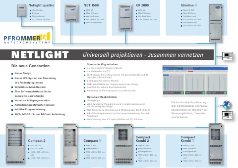 Vorschau des NETLIGHT-Übersichtsblatts